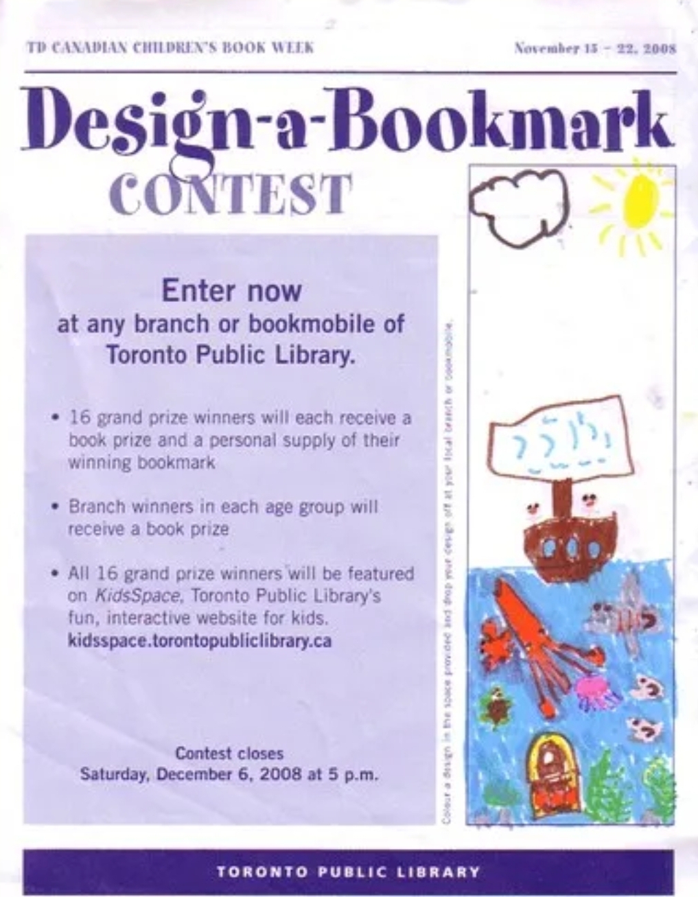 Leah’s bookmark submission for our&nbsp;library
