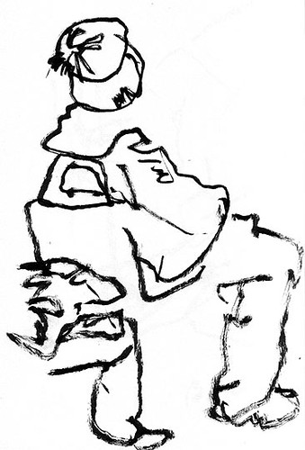 Blind Contour Friday 25 – the brush pen